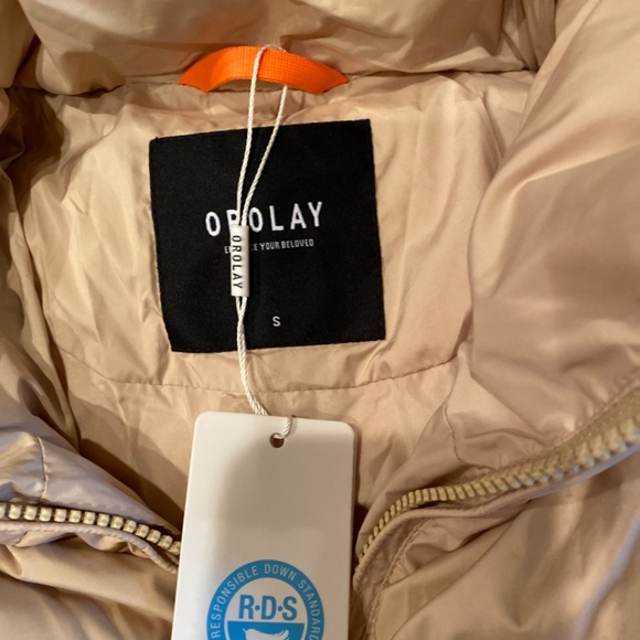 Women’s size S cropped oversized jacket beige new with tag fitting M  new - Picture 2 of 4